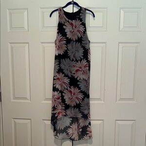 Karen Kane Navy & Pink Floral High Low Dress Size L